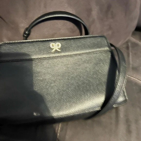 Nine West Black Crossbody Bag with Gold Accents - Picture 4 of 9